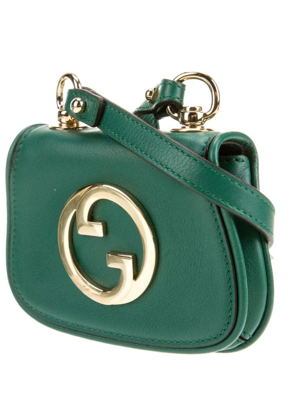 Gucci Blondie Interlocking G Green Mini Leather Crossbody Shoulder Bag - Picture 3 of 16